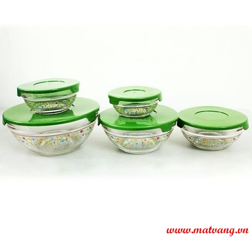 Thố thủy tinh 5 cái