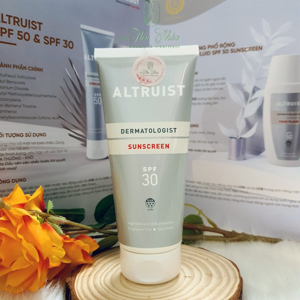 Kem chống nắng Altruist Dermatologist face fluid, Sunscreen spf 30, spf 50 mẫu mới