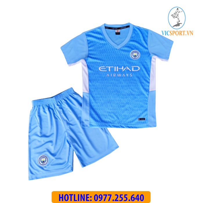 Áo Bóng Đá, Quần Áo Đá Banh Trẻ Em CLB Manchester City đủ màu, vải thun thoáng mát - Vicsport