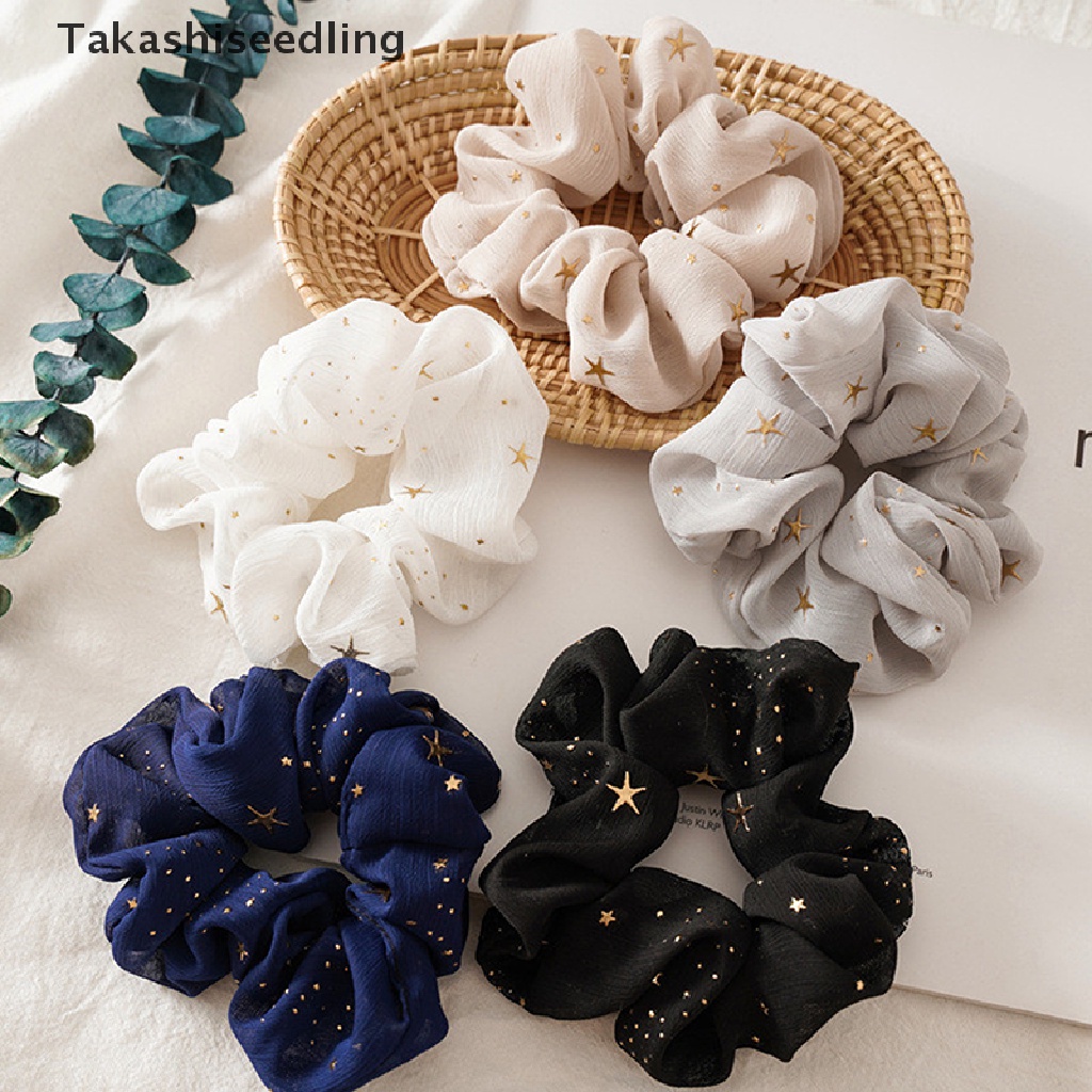 Dây Cột Tóc Cao Su Co Giãn In Họa Tiết Xinh Xắn Cho Nữ