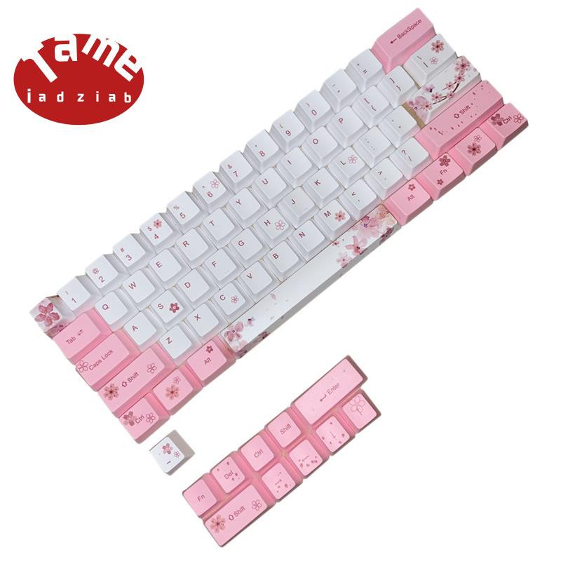 Sakura PBT Sublimation Keycap Compatible: RK61 Series Gans Alt61 Series IKBC Poker Series Anne ProGH60 Iquix F60 GK61/64