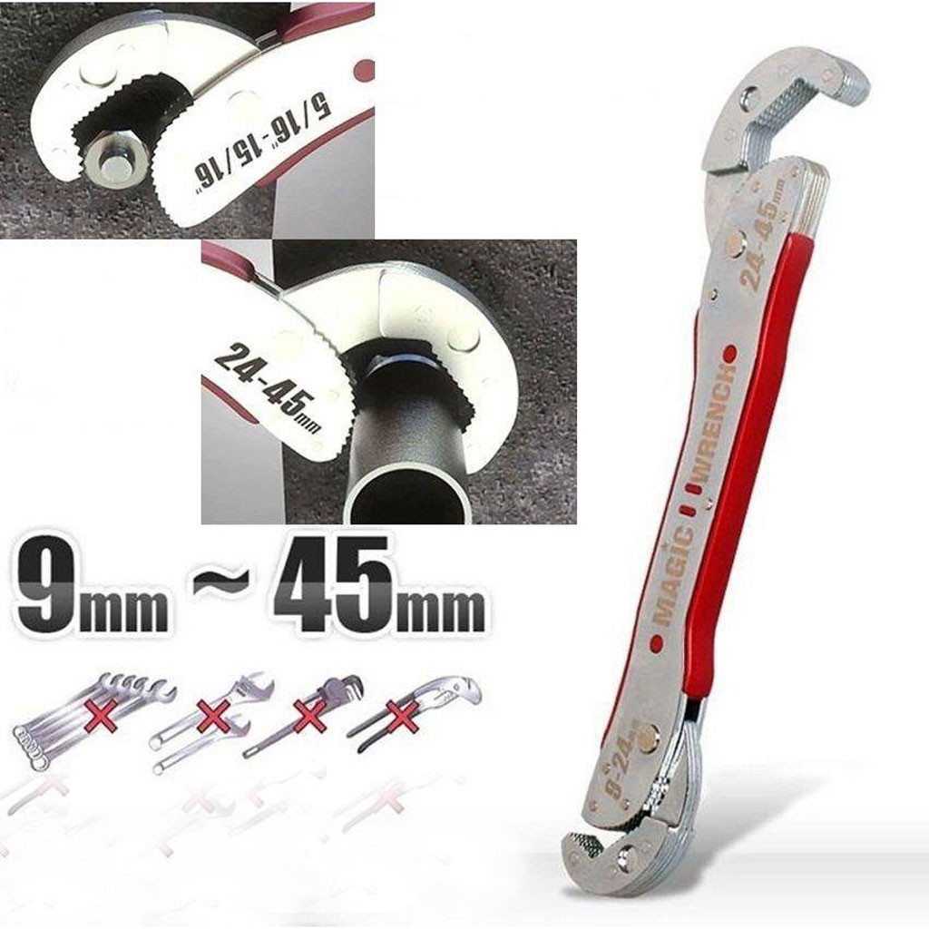 Cờ Lê,Mỏ Lết,Sửa Chữa Đa Năng Magic Wrench9-45mm-Mở Được Nhiều Loại Ốc-Nhiều Kích Cỡ khác Nhau,thay thế dụng cụ cổ xưa