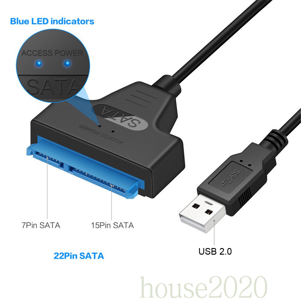 【READY STOCK】SATA 3 Cable Sata to USB Adapter 6Gbps for 2.5 Inches External SSD HDD Hard Drive 22 Pin Sata III Cable