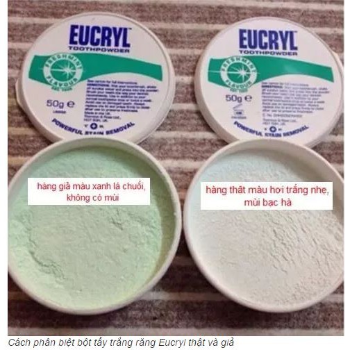 Bột Trắng Răng Eucryl Hương Bạc Hà Tooth Paste Giúp Răng Trắng Sáng