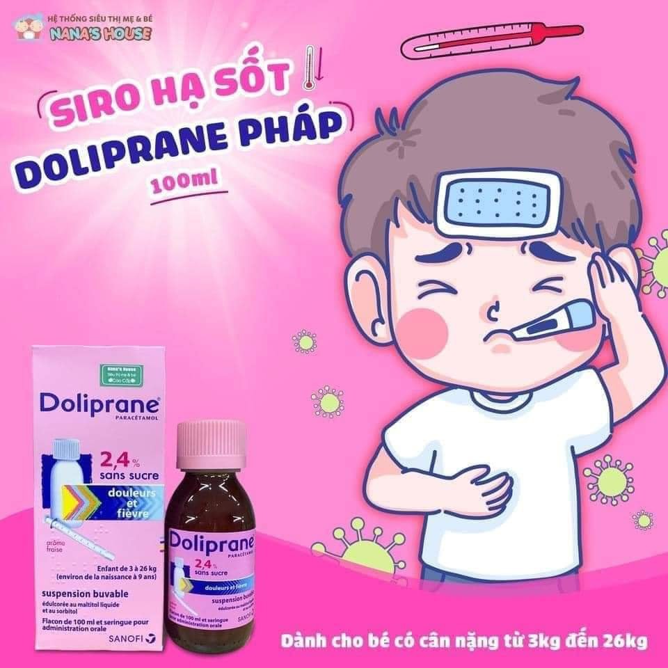 [SẴN HÀNG] Giấy Lau Hạ Sốt - Mỹ/ Siro Doli Prane - Pháp Cho Bé Từ Sơ Sinh