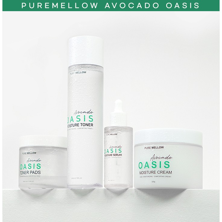 PURE MELLOW Toner chiết xuất bơ nguyên chất dưỡng ẩm da 260ml