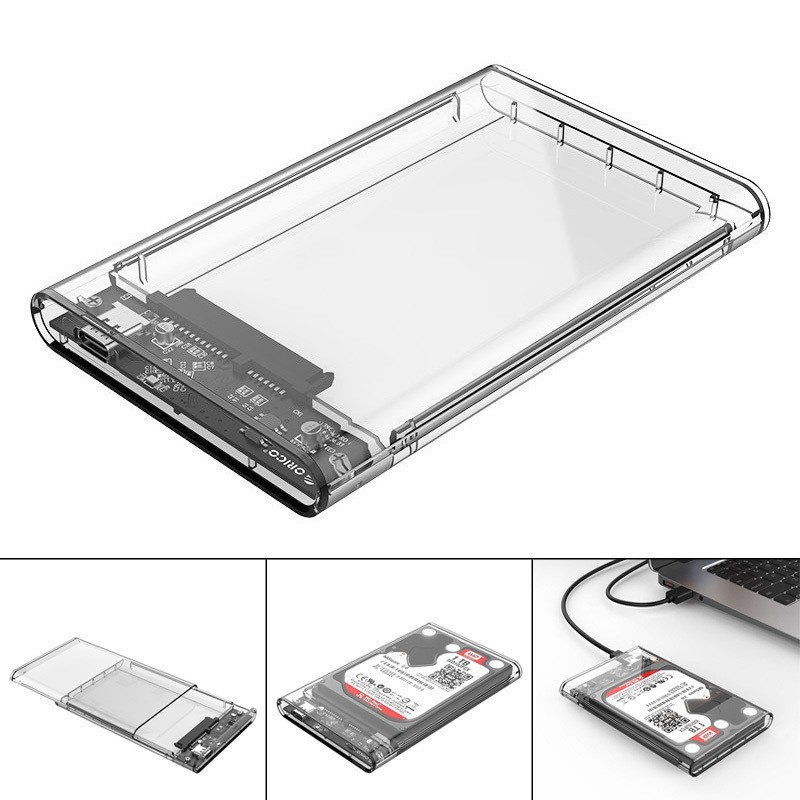 YUG TYDB Hộp Ổ Cứng Hdd Box ORICO 2.5" 2139U3, USB 3.0 (trong suốt) - Bảo hành CHÍNH HÃNG 1 NĂM 44 20