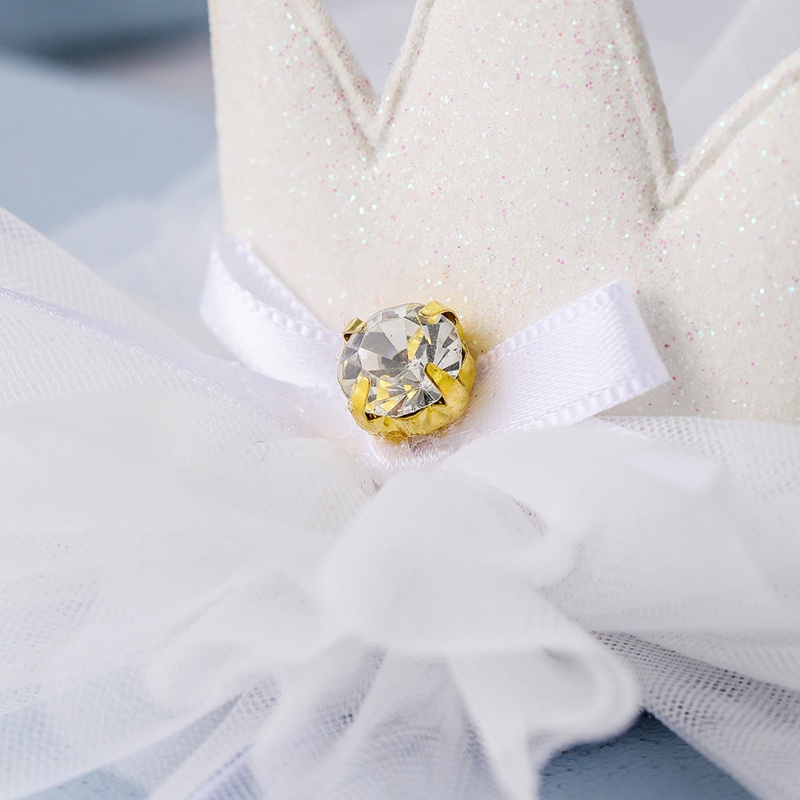 Nón Sinh Nhật Hình Vương Miện Đính Đá Dễ Thương Cho Thú Cưng