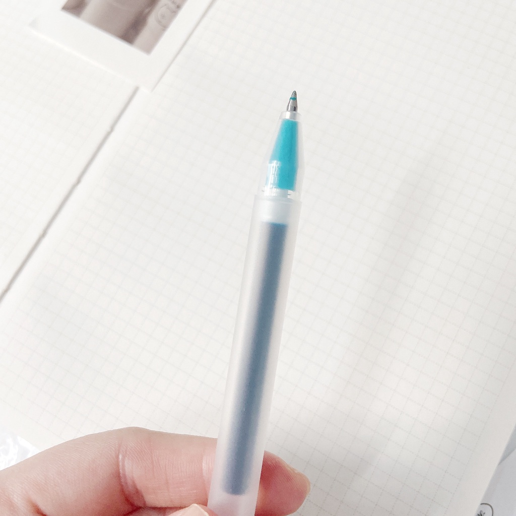 BÚT GEL MÀU MUJI CHÍNH HÃNG NẮP ĐẬY NGÒI 0.5MM viết bài trang trí sổ tay take note bullet journal