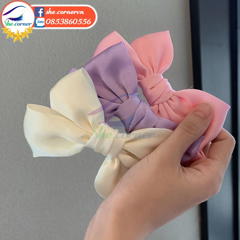 Kẹp nơ nhỏ Hàn Quốc dễ thương 12 màu
