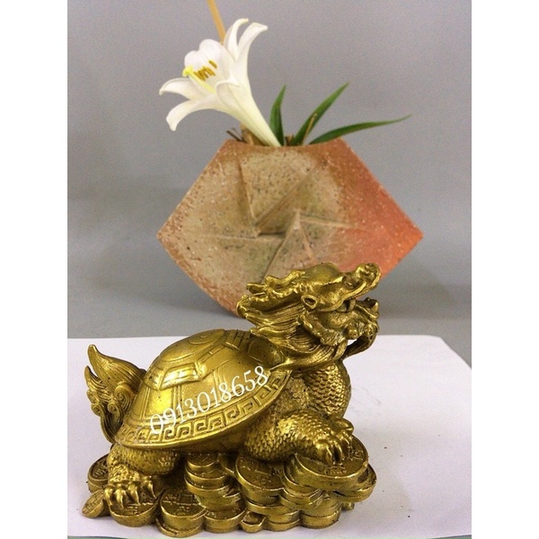 Long quy rùa đầu rồng bằng đồng linh vật trấn trạch hoá sát đem lại may mắn