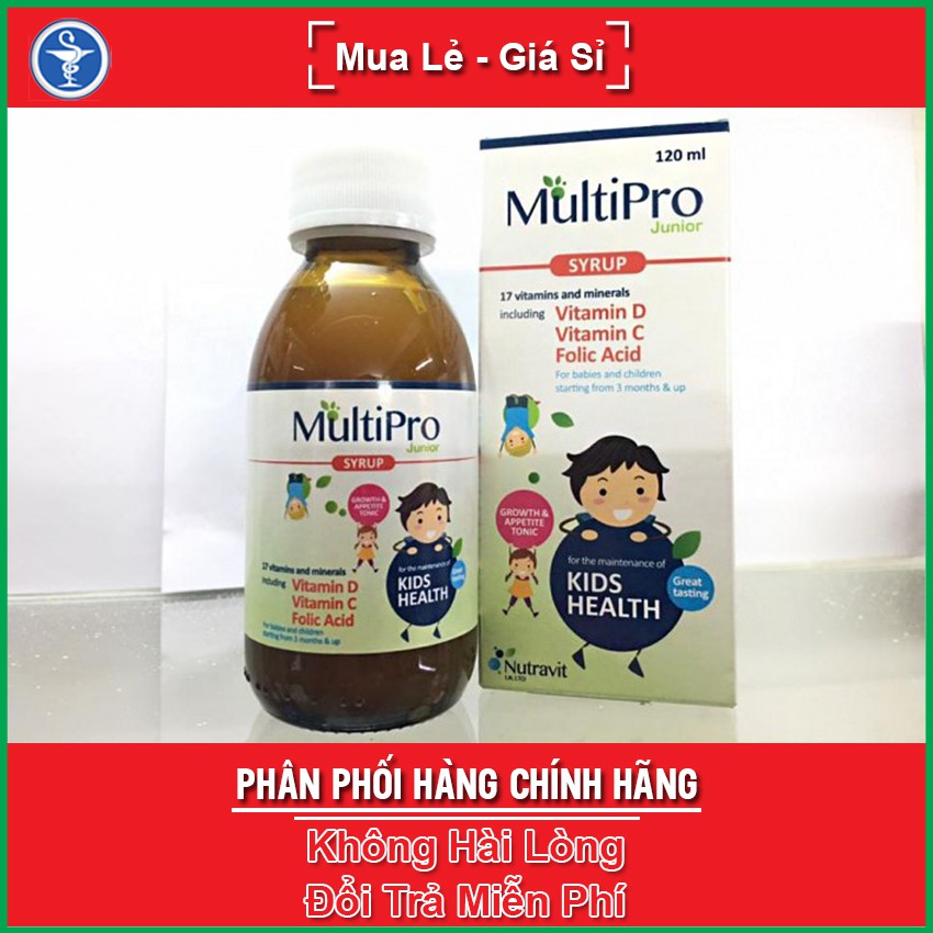 Siro MultiPro Syrup Chai 120ml - Tăng cường sức đề kháng, cải thiện tình trạng biếng ăn, suy dinh dưỡng cho bé.