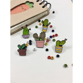 Pin cài cá koi, mây, catus