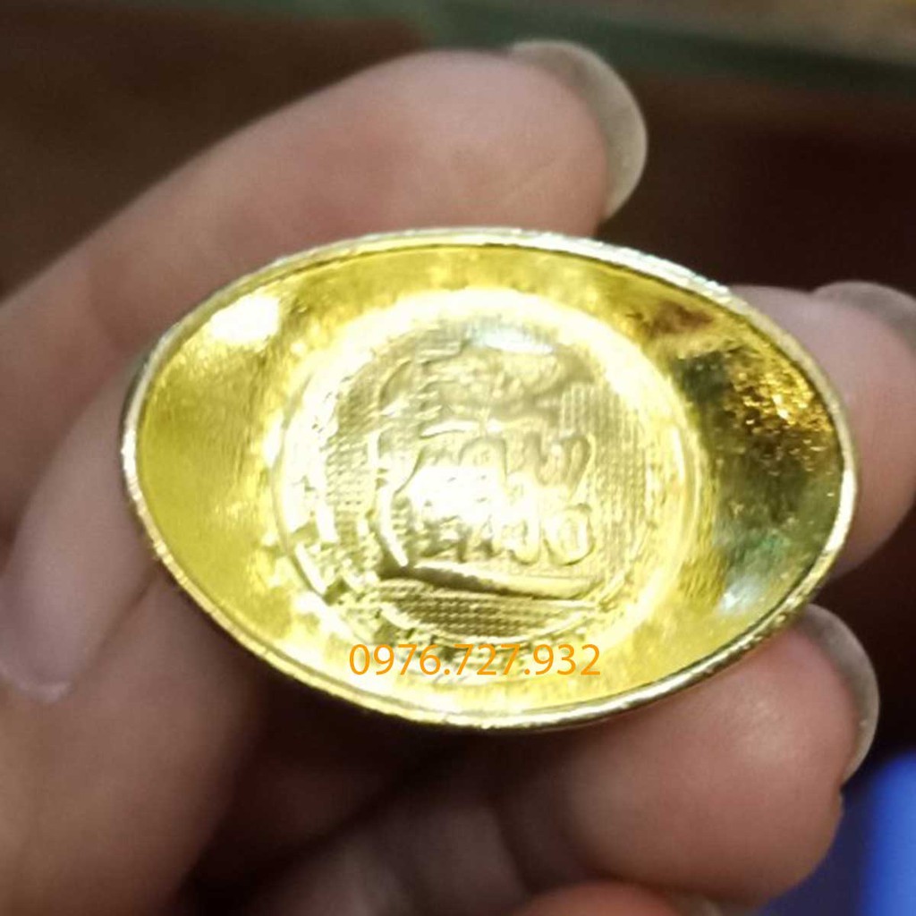 Thỏi vàng phong thủy dài 3cm, thỏi vàng bằng đồng, vật phẩm phong thủy