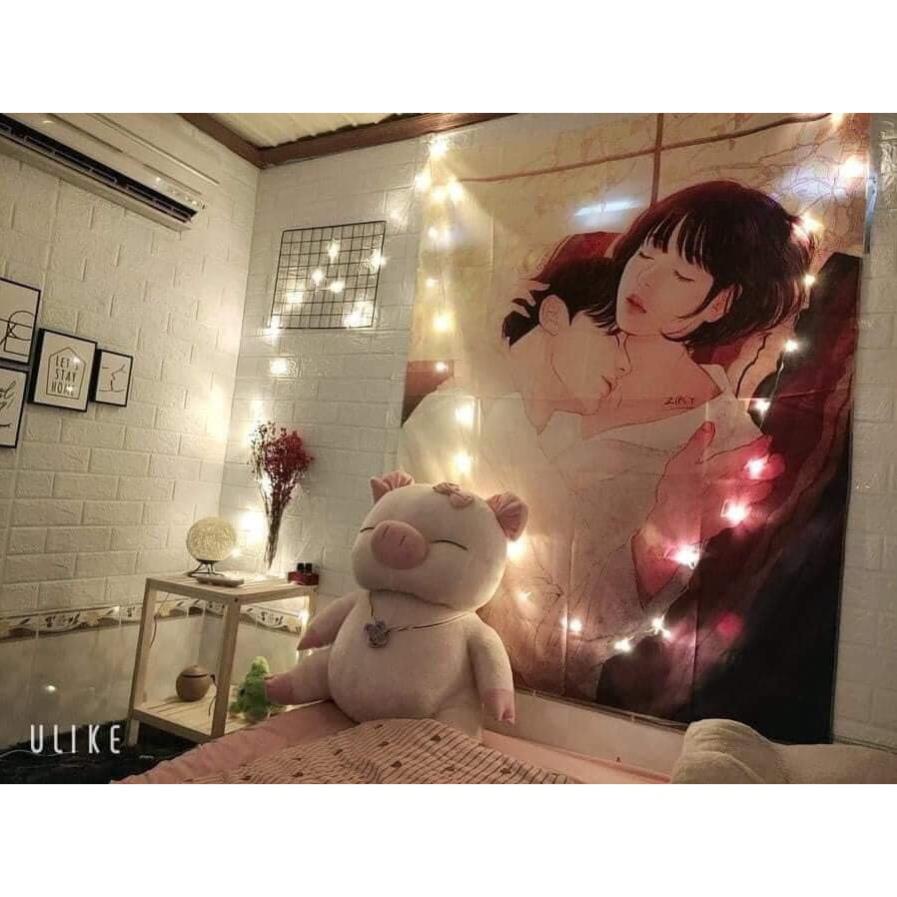 Tranh vải treo tường Decor phòng ngủ trang trí phòng khách IN THEO YÊU CẦU