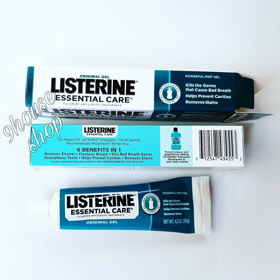 Kem đánh răng Listerine Essential Care Original Gel 119g