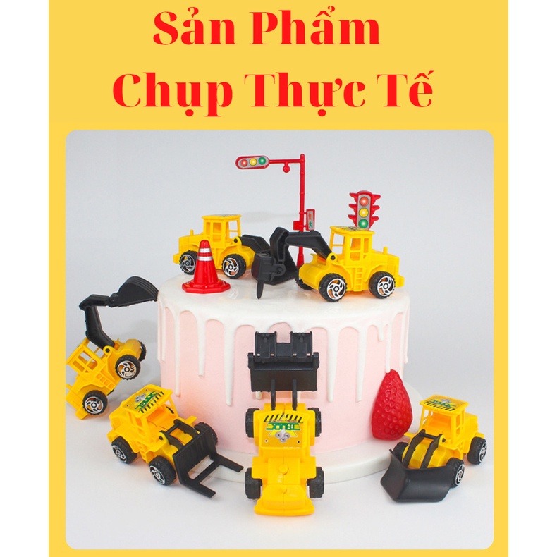 Đồ Chơi Mô Phỏng Xe Xây Dựng Giá Rẻ Combo 6 Chiếc Hỗn Hợp Cho Bé Hamiha-ĐC62