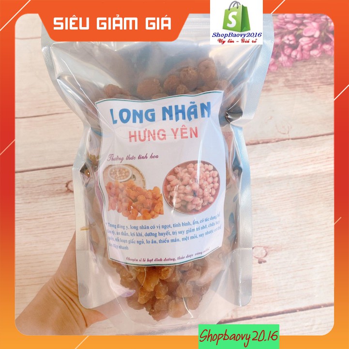 500g Long Nhãn sấy khô ♥Free ship♥ Nhãn Hưng Yên Loại Dẻo ngon ngọt