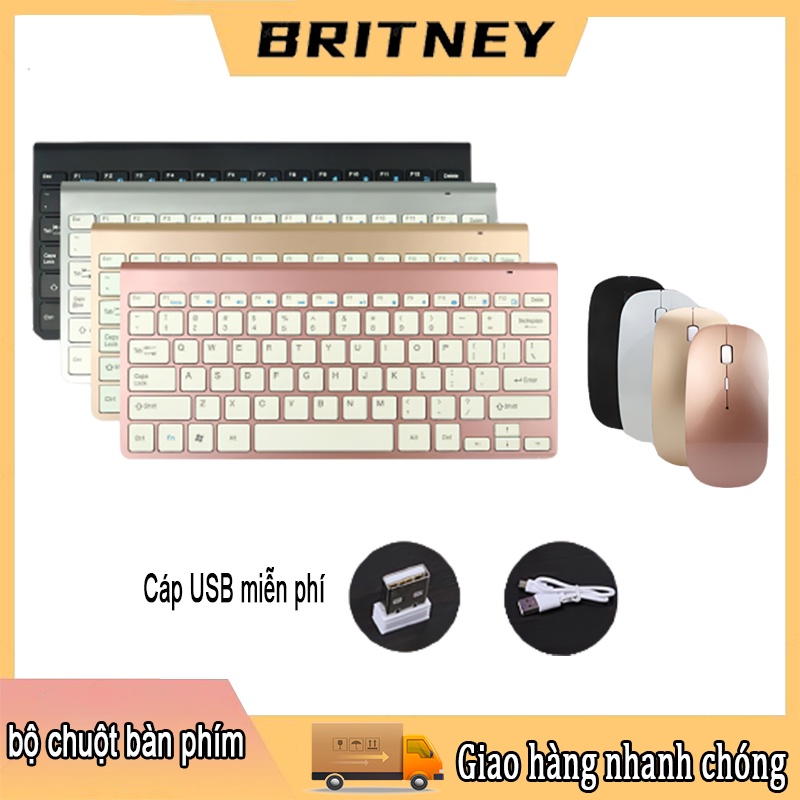 bộ bàn phím và chuột không dây bluetooth，dùng cho laptop, PC, Smart TV，Sử dụng pin, có ngăn chứa pin ẩn phía sau