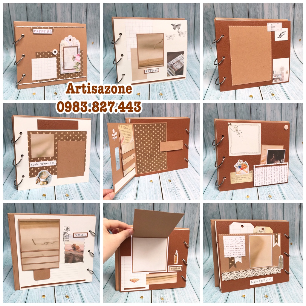 Album ảnh dán - Scrapbook handmade (Đọc kỹ mô tả từng sản phẩm)