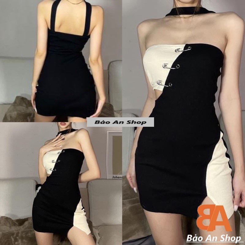 Đầm body choàng cổ độc lạ