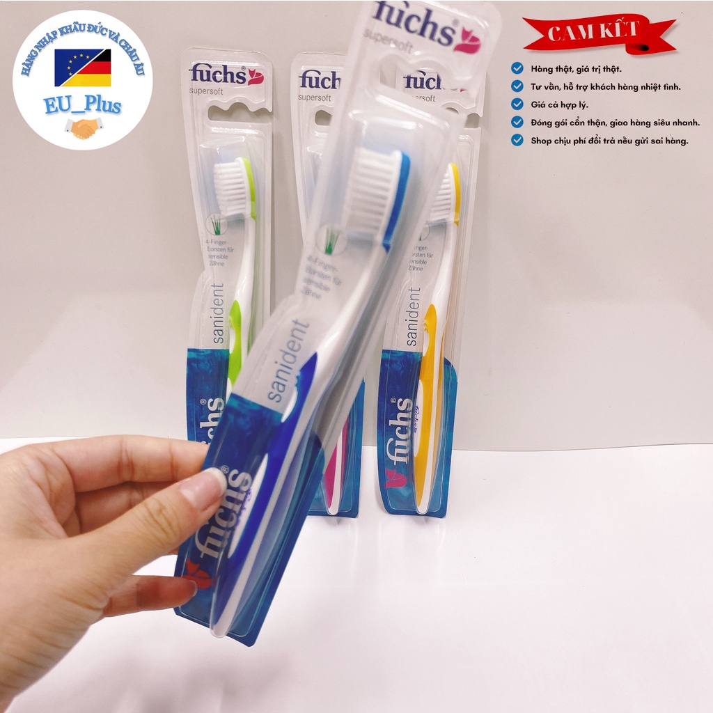 Bàn Chải Fuchs Sanident Loại Mềm (Đức) shop giao màu ngẫu nhiên