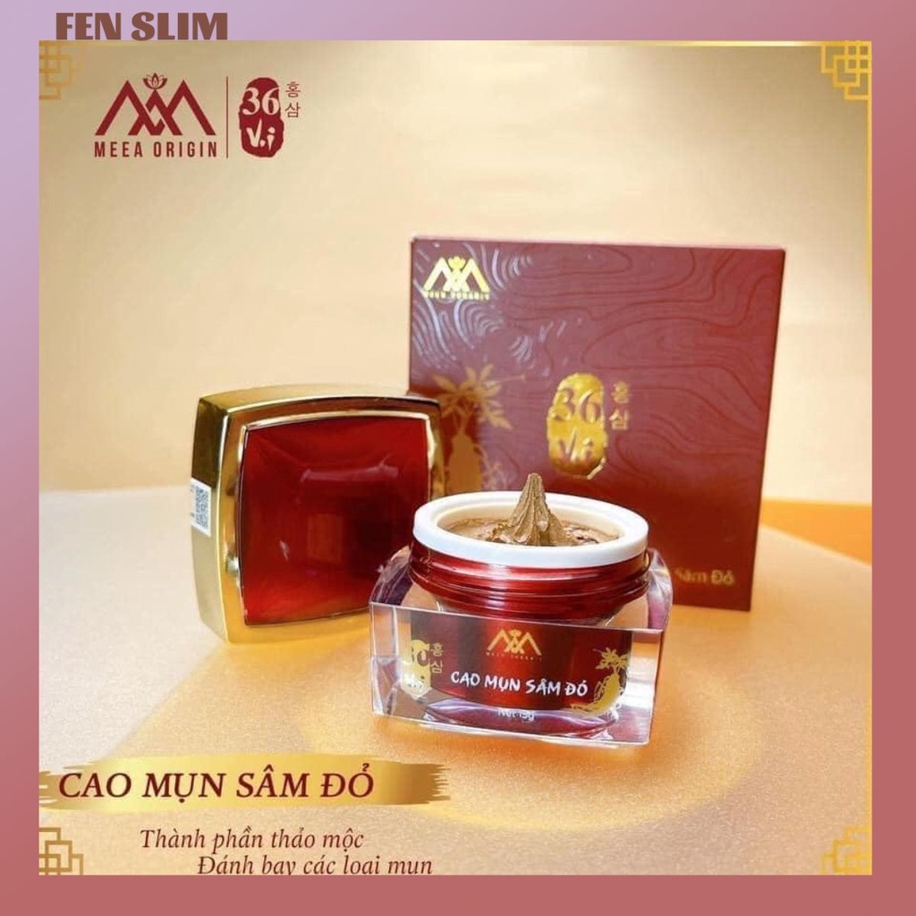 Cao mụn sâm đỏ 36 vị giảm mụn lâu năm, làm mờ vết thâm chính hãng MeeA Organic