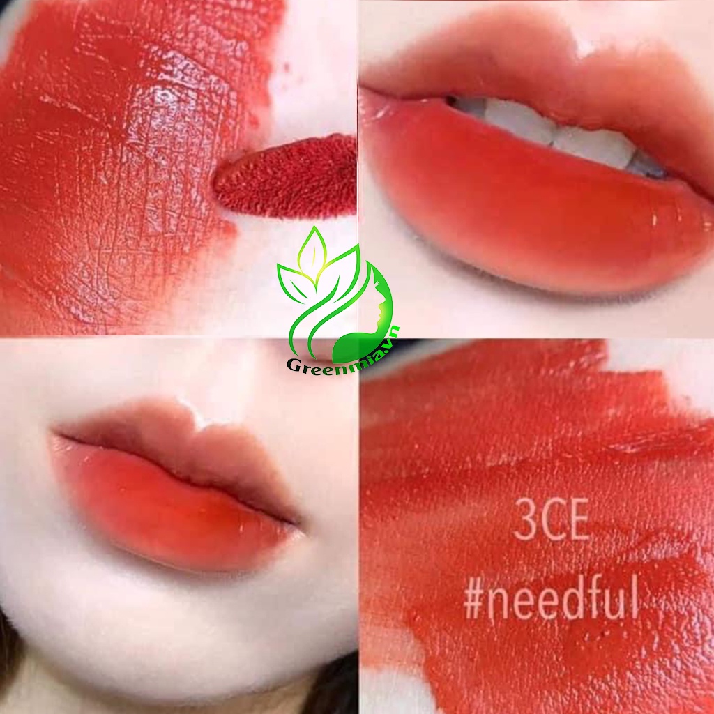 Son Kem 3CE Cloud Lip Tint 4g Siêu Lì Live A Little Immanence Pinkalicious Blossom Day Needful Macaron Red Mềm Mịn