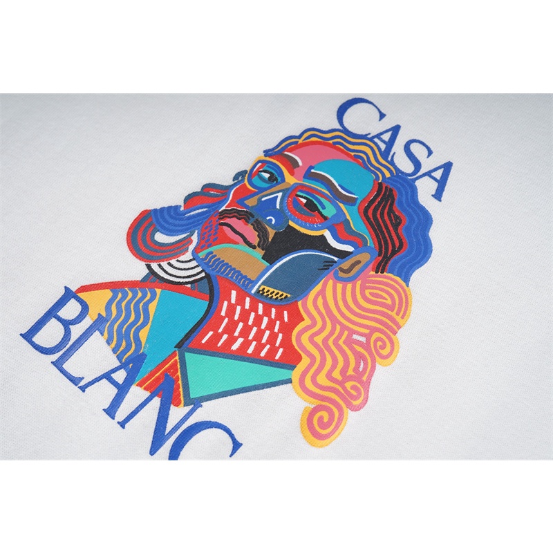 Casablanc * Áo Thun Tay Ngắn In Hình Chân Dung Trước Và Sau Sơn Hình Cá Tính Thoải Mái Dễ Phối Đồ Thời Trang Mùa Hè