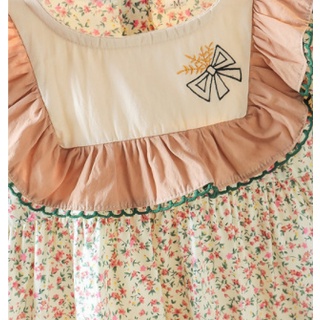 Đầm Tay Dài Cổ Búp Bê In Họa Tiết Hoa Thời Trang Xuân Thu Dành Cho Bé Gái 0-4 Tuổi