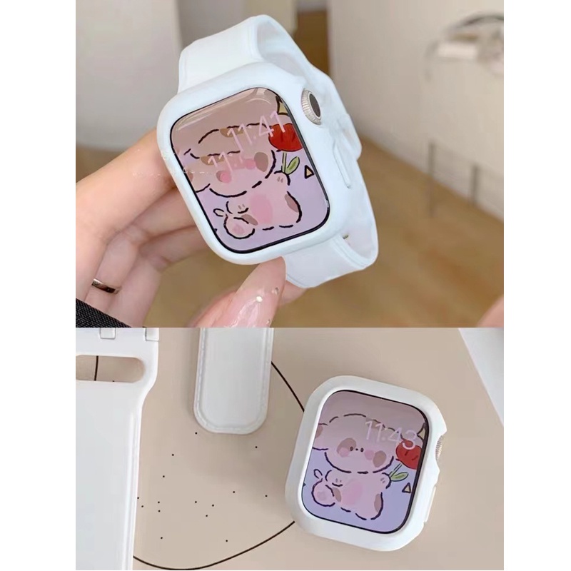 Ốp Bảo Vệ Màn Hình Đồng Hồ Thông Minh Apple watch Series 3 4 5 6 SE 7 Kích Thước 45mm 44mm 40mm 42mm 38mm