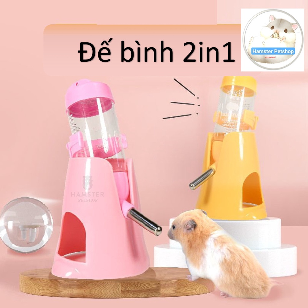 Đế bình nước nhựa Hamster 2in1( chưa kèm bình)