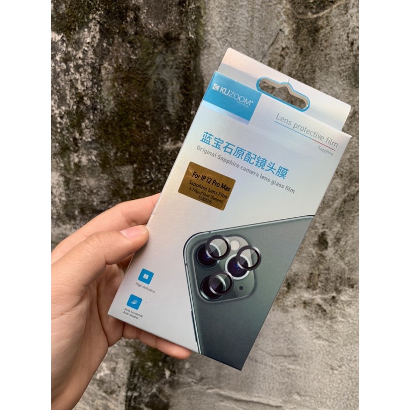 [Màu Kim Cương] Iphone 13 Pro max | 13 | 13 Pro [Bộ 3 mắt] Dán từng mắt camera chống trầy Kuzoom Bảo vệ cam