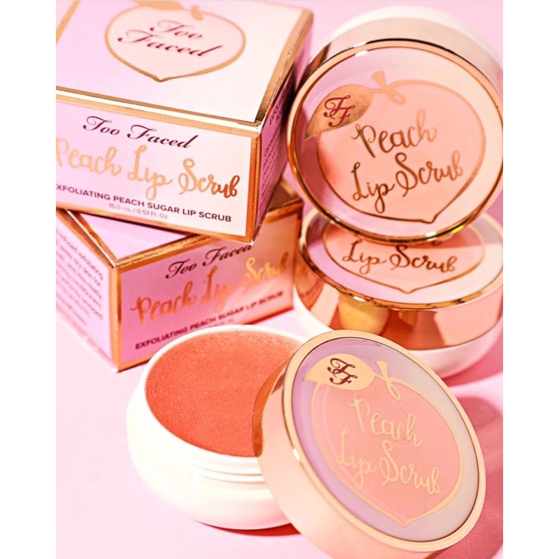 Tẩy da chết môi đào Too Faced Peaches &amp; Cream Lip Scrub