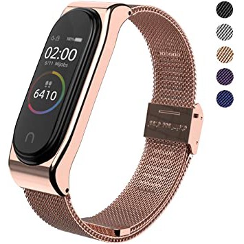 Dây đeo kim loại mắt lưới cho vòng tay thông minh Xiaomi Mi band 6/5/4 chính hãng Mijobs