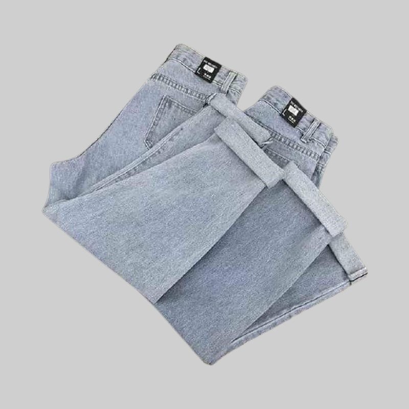 Quần baggy nữ LB, vải jean denim mềm mịn, màu xanh sáng BGNU513