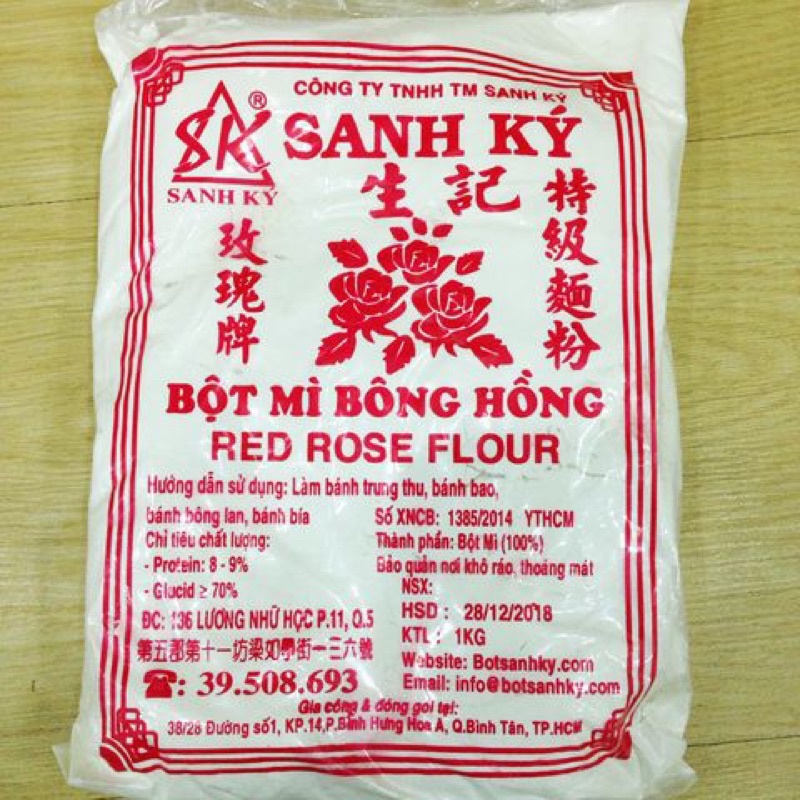 Bột mì Bông Hồng Đỏ SANH KÝ -1KG