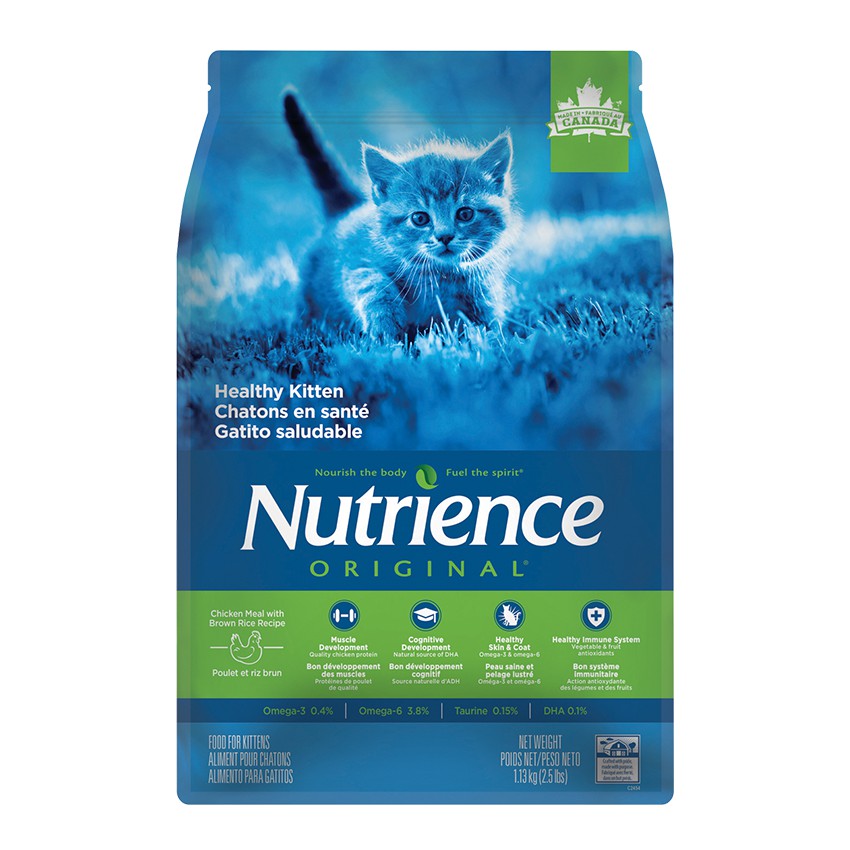 [Nhập Khẩu Canada] Thức Ăn Cho Mèo 2 Tháng Tuổi Nutrience Original Bao 2,5kg - Thịt Gà, Rau Củ Và Trái Cây Tự Nhiên