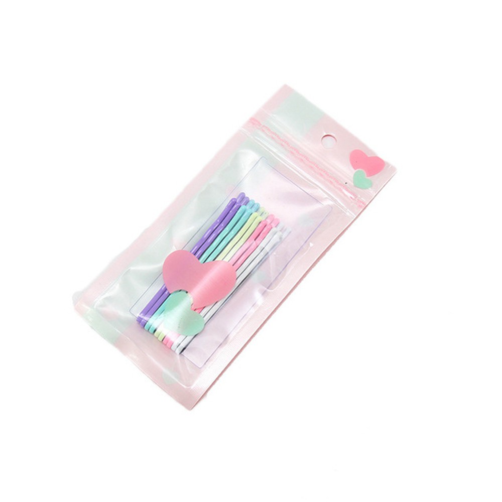 Set 10 Kẹp Tóc Màu Sắc Cầu Vồng Xinh Xắn Cho Nữ