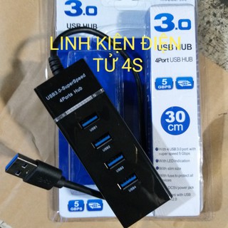 Cổng chia USB 3.0 - 4 Port USB HUB - Cáp dài 30Cm