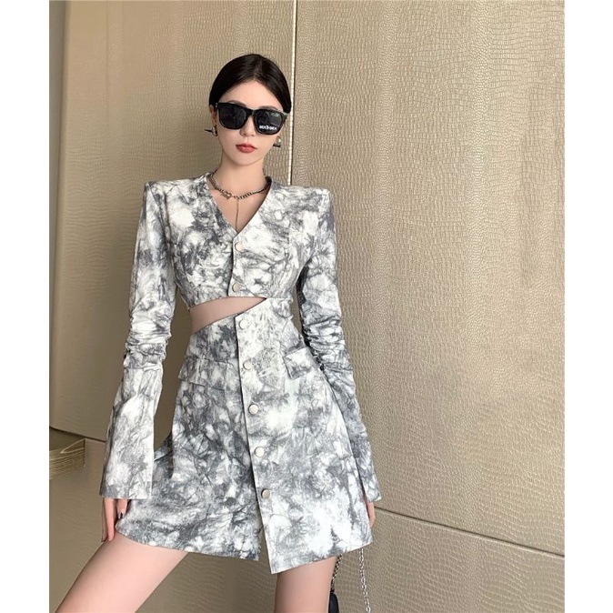 od 2-3 tuần váy vest màu loang
