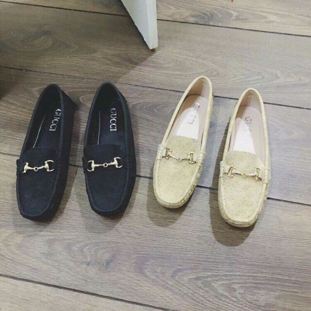 Giày lười da lộn mềm êm
