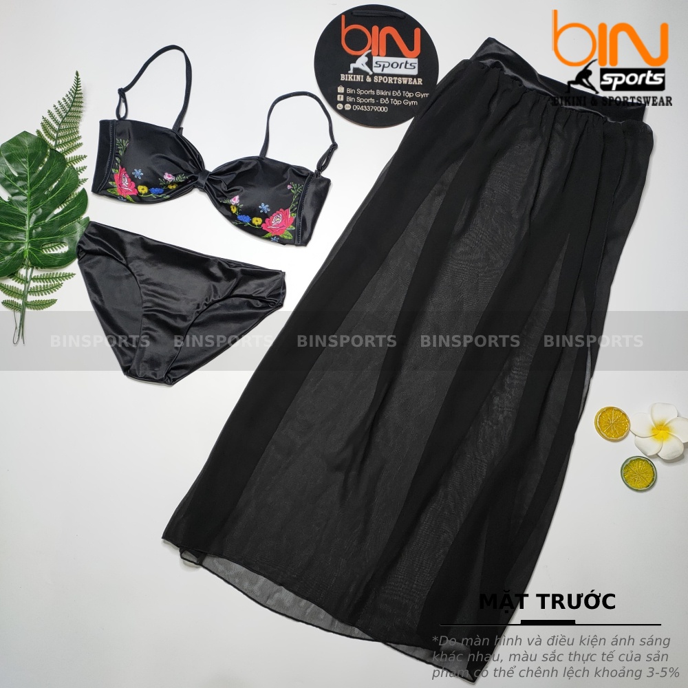 Bikini 2 Mảnh Kèm Chân Váy Voan Sexy Bin Sports BHV102