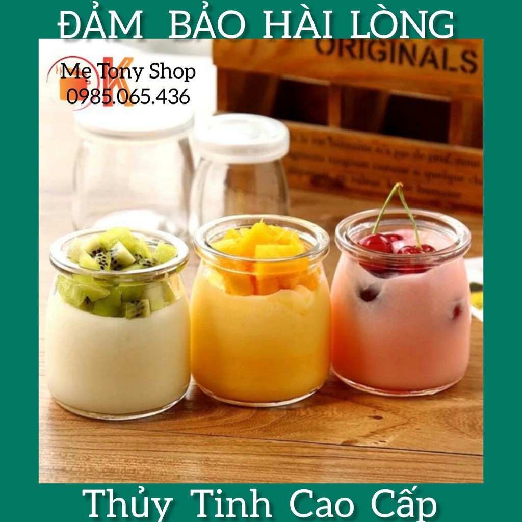 [Đảm Bảo Hài Lòng]Bộ 12 Hũ Thủy Tinh Có Nắp Nhựa 100ml (Đựng Sữa Chua,Sữa Mẹ,Yaourt, Flan,Rau Câu,Kem, Gia Vị...) | BigBuy360 - bigbuy360.vn