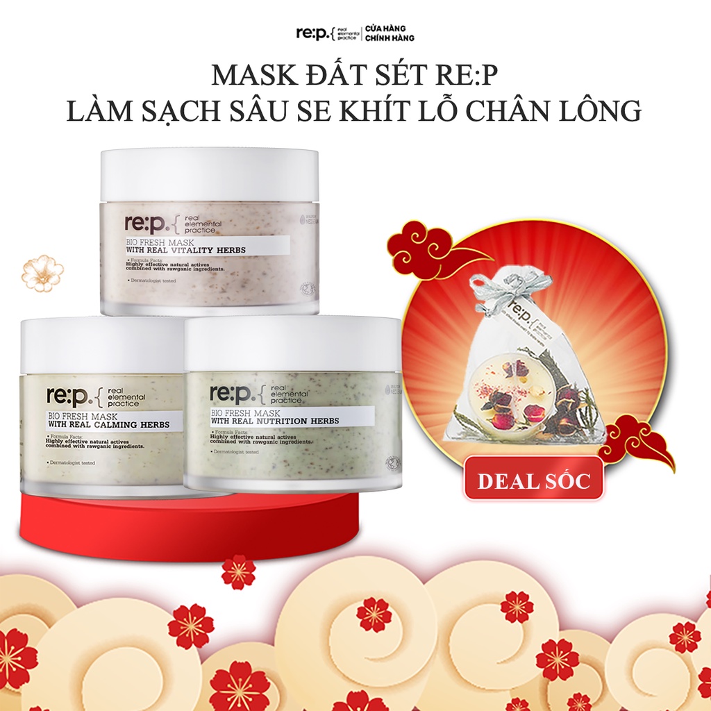 Mặt Nạ Đất Sét RE:P Bio Fresh Mask 130g