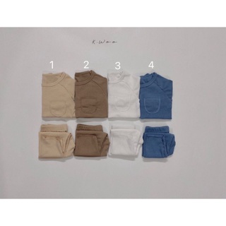 Set 2 bộ Kwoo thun gân 4 màu