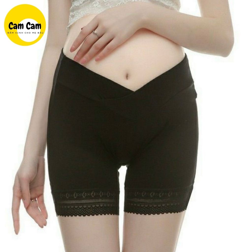 Quần bầu mặc váy size 48-&gt;70kg cạp chéo điều chỉnh vòng bụng mặc ngủ và mặc trong váy cotton thoáng mát