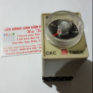 Rơ le thời gian CKC 12v 60s kèm đế