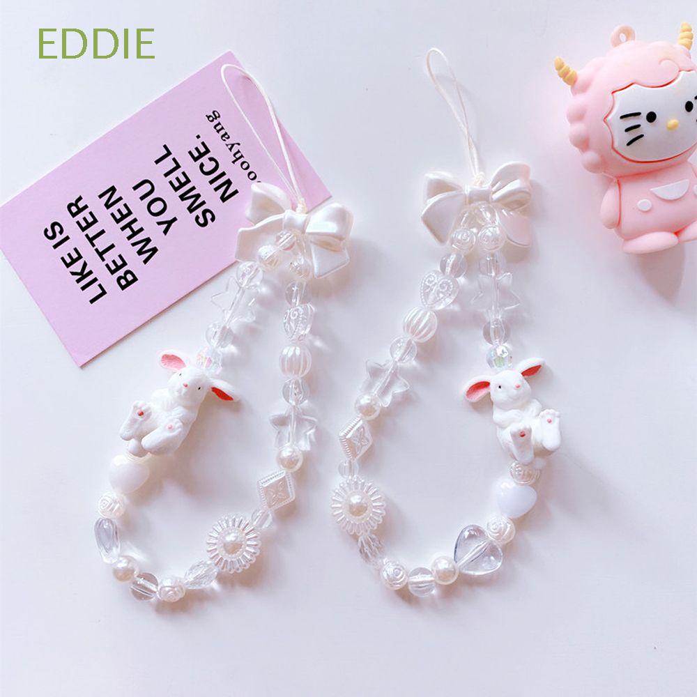 Eddie Dây Đeo Cổ Tay Đính Hạt Hình Thỏ Ba Chiều Trang Trí Điện Thoại