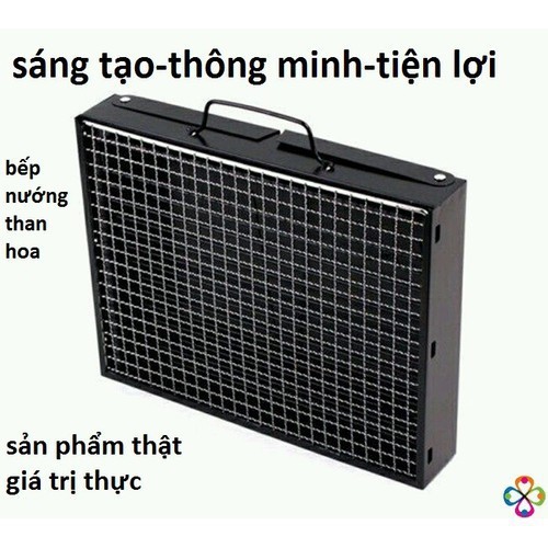 Bếp Nướng Than Hoa Vuông, Bếp Nướng Ngoài Trời Cao Cấp Nhỏ Gọn Tiện Ích